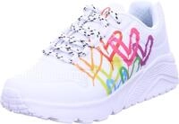 Skechers M&auml;dchen Uno Lite Love Brights Sneaker, White Pu Multi Trim, 27.5 EU