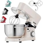 Arebos K&uuml;chenmaschine 1500W Creme | Knetmaschine mit 2x...
