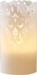 Star Trading LED Wachskerze Clary - Flammenlose Kerze mit Barockdesign, Timer,