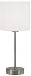 BRILONER - Nachttischlampe mit Lampenschirm aus Stoff, Ein-/Ausschalter, E14 Fassung,