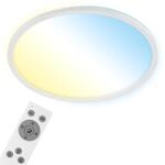 BRILONER - LED Deckenlampe flach Smart Home, funktioniert mit Alexa, Fernbedienung,