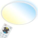 BRILONER - LED Deckenlampe flach mit Fernbedienung, indirektes Licht, einstellbar von
