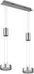 Trio Leuchten LED Pendelleuchte Franklin 326510207, Metall Nickel matt, inkl. 2x 9