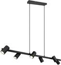 Trio Leuchten Pendelleuchte Marley 302400632, Metall Schwarz matt, exkl. 6x GU10
