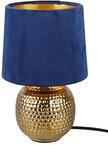 Reality Leuchten Tischleuchte Sophia R50821012, Keramik goldfarbig, Samtschirm