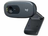 Logitech C270 Webcam, HD 720p, 60° Sichtfeld, Fester Fokus, Belichtungskorrektur,