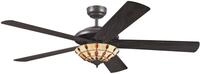 Westinghouse Lighting Comet Tiffany 7248540 Deckenventilator mit Beleuchtung, A++ to