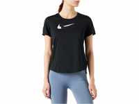 Nike Damen Df Swsh T Shirt, Black/White, M EU