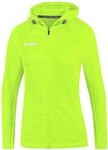 JAKO Damen Kapuzenjacke Run 2.0, Neongr&uuml;n, 36