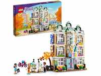 LEGO 41711 Friends Emmas Kunstschule, 3-stöckige Heartlake City Schule mit 3