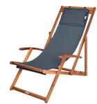 Casaria&reg; Sonnenliege mit Verstellbarer Lehne FSC&reg;-Zertifiziert Anthrazit