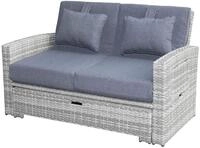BELLAVISTA Multifunktionsliege 'Begur' - Silbergrau, 148 x 92 x 90 cm,...