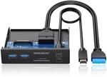 GRAUGEAR Frontpanel mit SD Kartenleser in 3,5 Zoll f&uuml;r PC Geh&auml;use [inkl. 6