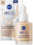 NIVEA 3in1 Hyaluron Serum Foundation mittel (30 ml), Anti-Age Make-up f&uuml;r eine
