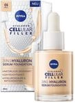 NIVEA 3in1 Hyaluron Serum Foundation hell (30 ml), Anti-Age Make-up f&uuml;r eine j&uuml;nger