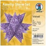 Ursus 34256800 - Faltbl&auml;tter Aurelio Stern Velvet, lila / rosa, 33 Blatt, aus Papier
