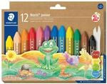 STAEDTLER Noris junior 224 Wachsmalkreide &ndash; 12 Farben, Sechskant | Wachsmalstifte