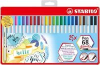 STABILO - Premium-Filzstift mit Pinselspitze f&uuml;r variable Strichst&auml;rken - Pen 68