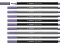 Premium Metallic-Filzstift - STABILO Pen 68 metallic - 10er Pack - metallic violett