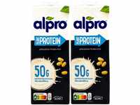 Alpro - 2er Pack Protein Sojadrink 1 Liter - Plant Proteindrink Soja Soya Drink...