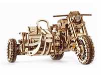UGEARS Motorrad mit Beiwagen 3D-Puzzles – Vatertagsgeschenk...