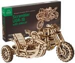 UGEARS Motorrad mit Beiwagen 3D-Puzzles &ndash; Vatertagsgeschenk Holzmodellbaus&auml;tze