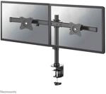 Neomounts Flat Screen Desk Mount clamp/grommet Crossbar 10-27" Black Schwarz