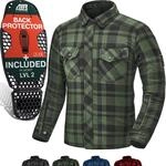 SHIMA RENEGADE MEN Motorrad Hemd - Verschlei&szlig;fest Baumwolle Karierte Motorradjacke