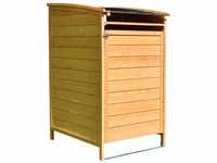 Melko Mülltonnenverkleidung Einzelbox 120 Liter aus Holz 73 x 85 x 127 cm,...