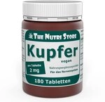 Kupfer 2 mg vegane Tabletten 180 Stk. - F&uuml;r das Nervensystem - 6 Monatsvorrat
