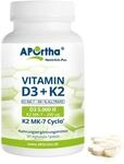 APOrtha Vitamin D3 5.000 I.E + 200 &micro;g K2 99+% ALL-Trans, 365 vegetarische...
