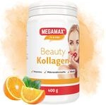 Megamax Nutrition Beauty Kollagen Pulver, Orangen-Geschmack, 400 g | mit