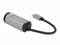 Delock USB Type-C™ Adapter zu Gigabit LAN mit Power Delivery Anschluss grau