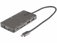 StarTech.com USB C Multiport Adapter-USB C auf HDMI 4K 30Hz/VGA Reiseadapter/Docking