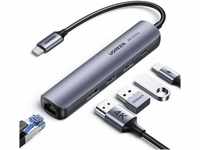 UGREEN USB C Hub Ethernet HDMI USB C Dock mit 100W PD, 4K HDMI, Ethernet, 2 USB...