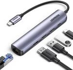 UGREEN USB C Hub Ethernet HDMI USB C Dock mit 100W PD, 4K HDMI, Ethernet, 2 USB...