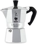 Bialetti Express Moka Pot, 1-Cup, Aluminum Silver, 6857, Aluminium Silber