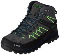 CMP Herren Moon MID Trekking WP Walking Shoe, Grey Verde Fluo, 45 EU