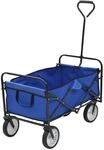 vidaXL Handwagen Faltbar Klappbar Blau Bollerwagen Transportwagen Strandwagen