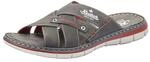 Rieker Fr&uuml;hjahr/Sommer, Herren Pantoletten, Grau (Anthrazit/Rauch 43), 40 EU (6.5