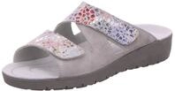 Rohde 1403 Roma Damen Pantoletten Clogs Weite F1/2 Leder, Gr&ouml;&szlig;e:42 EU, Farbe:Grau