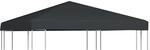 vidaXL Pavillon Abdeckung 310 g/m&sup2; 3x3m Anthrazit Ersatzdach Partyzelt Plane