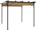 vidaXL Pergola mit Ausziehbarem Dach Pavillon Sonnenschutz Gartenpavillon