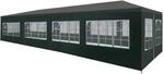 vidaXL Partyzelt 3x12 m Gr&uuml;n Pavillon Gartenzelt Bierzelt Gartenpavillon Zelt