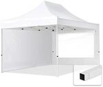 TOOLPORT 3x4,5m Faltpavillon Pavillon Partyzelt Gazebo Stahl 30mm, 2 Seitenteile,