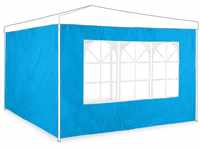 Relaxdays Seitenteile für Pavillon, 2er Set, 2x3 m, Pavillonwand mit Fenster,