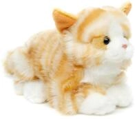 Uni-Toys - Katze braun-getigert, liegend - 20 cm (L&auml;nge) - Pl&uuml;sch-K&auml;tzchen -