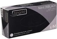 BINGOLD Nitril 35BLACK Einmalhandschuhe, 100 St&uuml;ck, Schwarz, Gr&ouml;&szlig;e M |...
