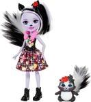 Enchantimals FXM72 - Sage Skunk Puppe & Caper-Figur, Puppe (ca 15cm), Lange