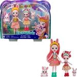 Enchantimals HCF84 - Bree Bunny und kleine Schwester (ca. 15 cm und ca. 4 cm) & 2